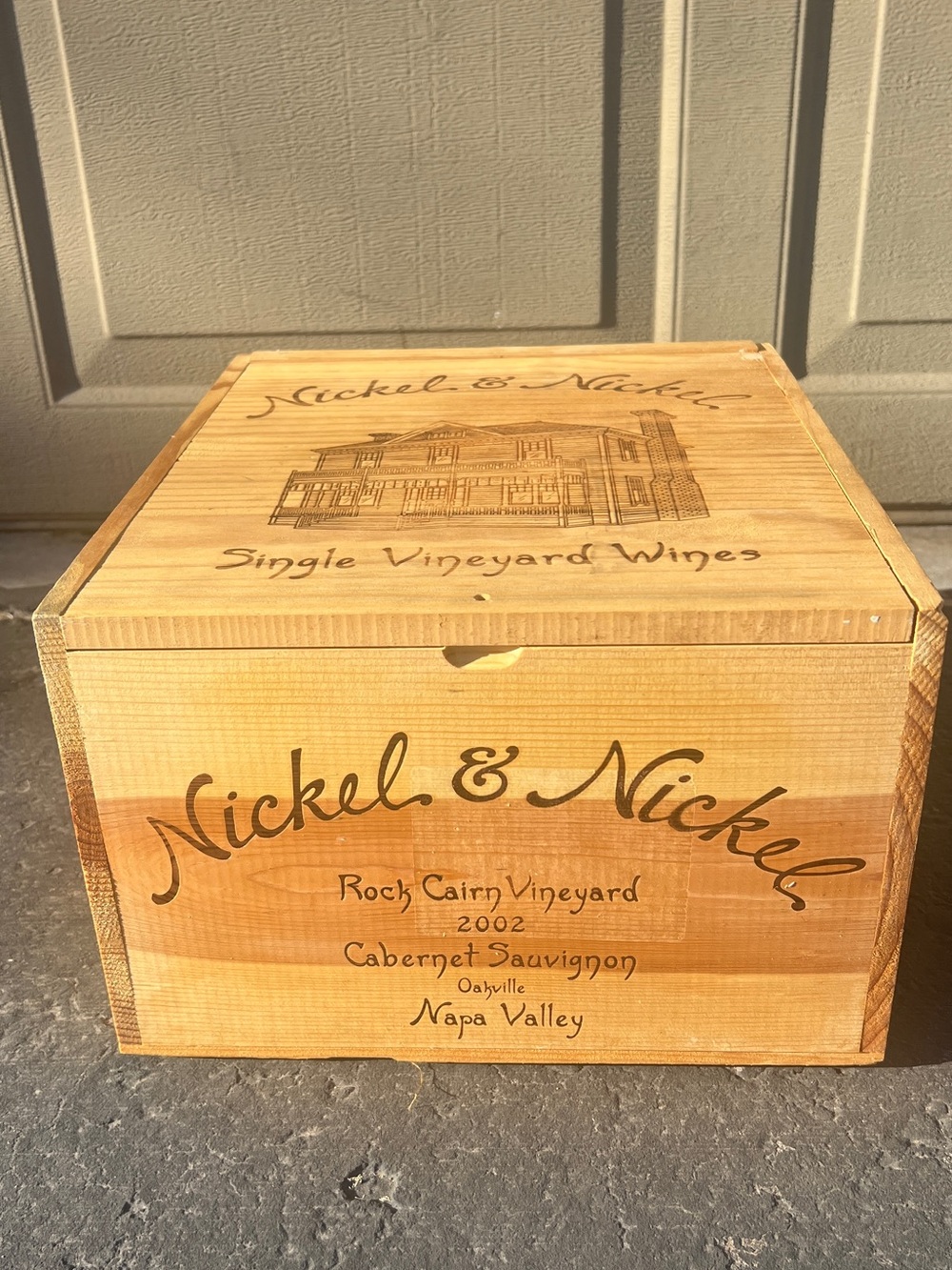 Natural Wood Wine Crate - Light Wood